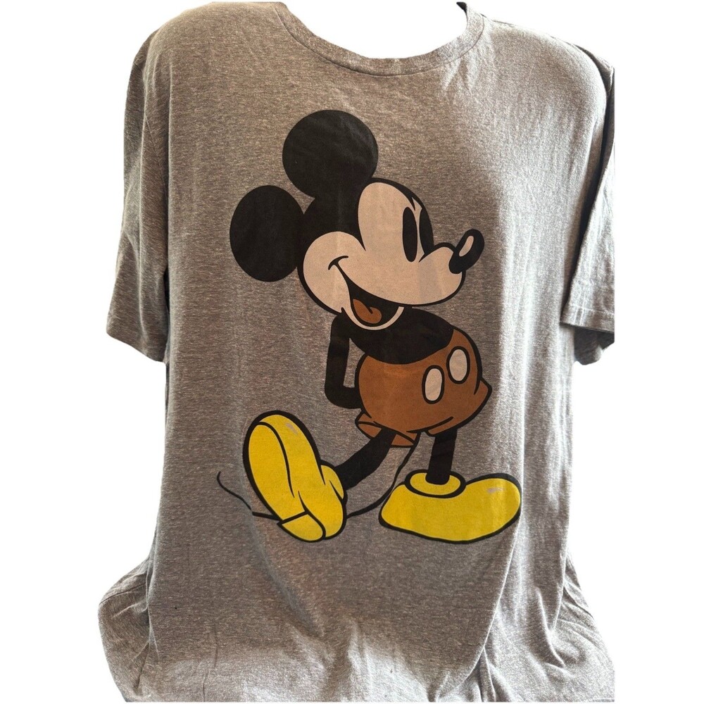 Disney Mickey Mouse XXL Gray T-Shirt Crew Neck